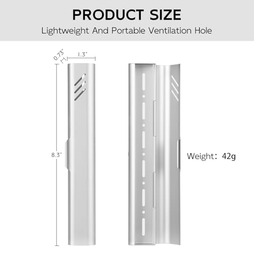 Travel Toothbrush Case, Portable Toothbrush Holder, Durable Aluminum Toothbrush Storage Box, Small Breathable Manual Toothbrush Container for Traveling, School, Camping, Business Trip - Sliver