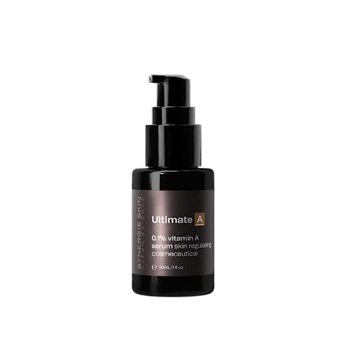 Synergie Skin - Ultimate A, Antioxidant Night Serum with Pure Retinol, Retinol Serum for Face, Vitamin A Serum with Witch Hazel, Anti Wrinkle Serum for All Skin Types, 30 ml