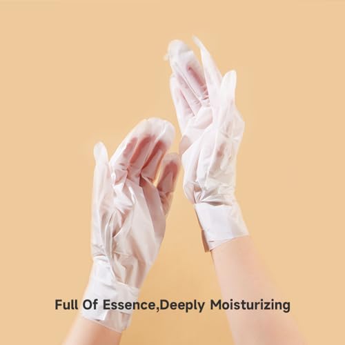 NOVAL RED NAIL DESIGN Hand Masks Moisturizing Gloves with Collagen & Keratin for Nail Spa Salon (5 Pairs