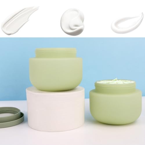 Qeuly 8.8 Oz Plastic Jars With Lids£¬2 Pcs Cosmetic Containers With Lids, Leak Proof Cosmetic Jars, Body Butter Containers for Cream, Bath Salt, Sugar Scrub, Gel, Slime, Rhinestone Storage