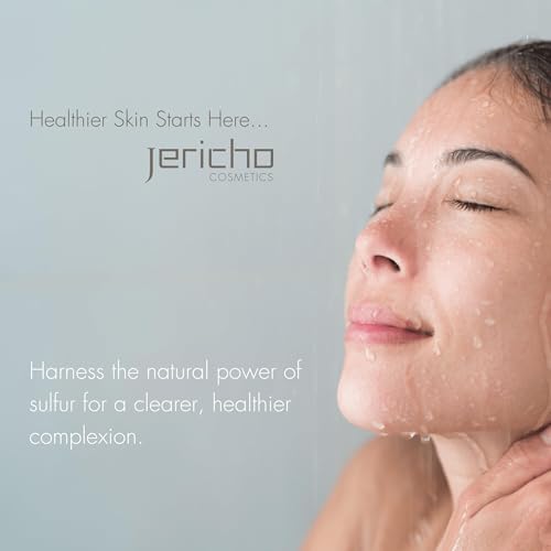 Jericho Dead Sea Sulfur Soap with Olive Oil – Helps with Acne, Psoriasis, Eczema & Blackheads – For Oily to Normal Skin – Vegan Face & Body Bar for Men & Women, 4.4 Oz / 125 g (Pack of 9)