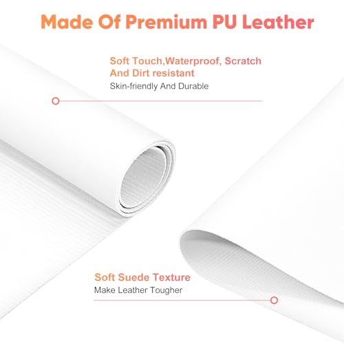 Nail Art Table Mat, (MAT ONLY) Nail Arm Rest Mat for Nail Tech, Soft Microfiber PU Leather Nail Mat for Nail Hand Rest Cushion, Foldable Manicure Table Pad Nail Desk Mat for Hand Stand Pillow - White