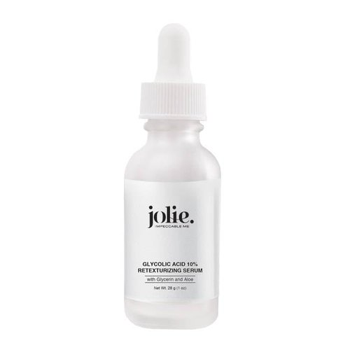 Jolie Glycolic Acid 10% Retexturizing Serum - Anti-Aging Skincare - Refines Skin Texture - Prevents Dehydration - Reduces Wrinkles - Vegan- Gluten Free Net Wt. 28 g / 1 oz.
