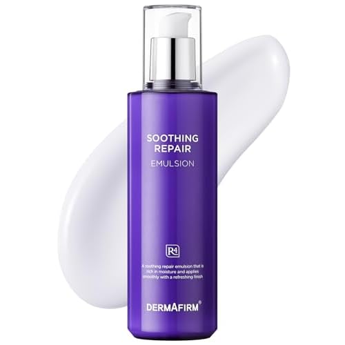Dermafirm Soothing Repair Korean Emulsion Cream R4 | Daily Face Moisturizer Skin Care Emulsion with Eucalyptus, Peptide and Collagen | Gentle for All Skin Types No Animal Trials No Paraben 6.76 fl oz