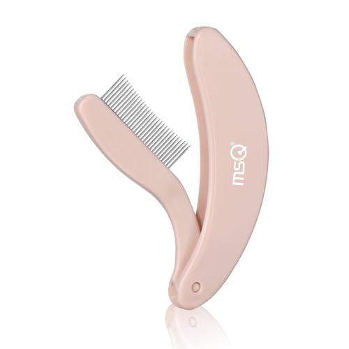 Eyelash Comb MSQ Eyelash Separator Tool Eyelash Comb Separator Folding Eyelash Brush Separator Lash Comb for Eyelash Makeup Brush (khaki)