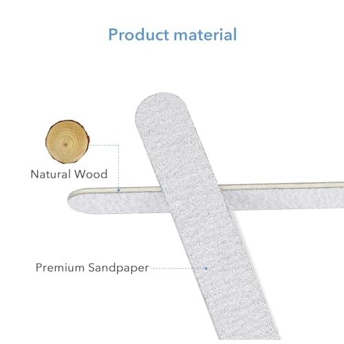Nail Files, 50 PCS Fingernail Files 80/100 Grit Double Sided Emery Boards for Natural Nails - Professional Nail File Bulk Washable Manicure Tool Travel Size