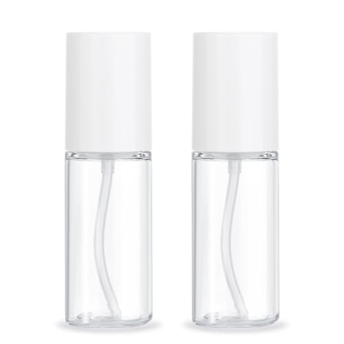 Travel Pump Bottle 2pcs Cosmetic Pump Container Refillable Clear Lotion Bottles for Cream and Pure Essential Oils to Travel and Bathroom