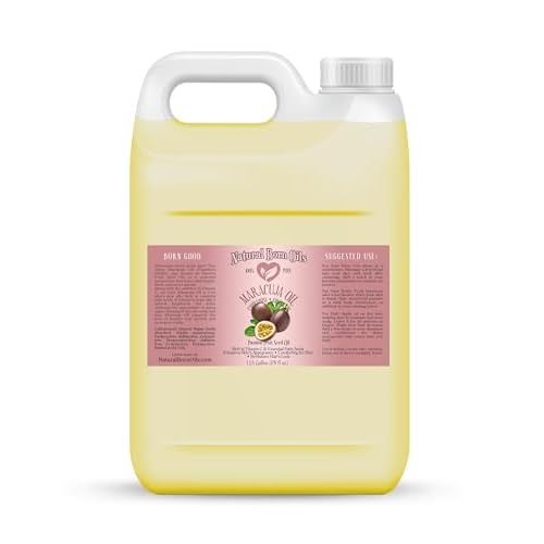 Natural Born Oils Maracuja Oil, 1 Gallon, Organic, Cold-Pressed, aka Passion Fruit Oil, Nutrient-Rich, Excellent for Radiant Skin, Healthy Hair