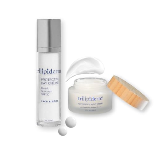 Trilipiderm Sightseer Bundle ? Protective Day Cream Broad Spectrum SPF 30 and Rehydration Night Cr?me Set ? Travel Size