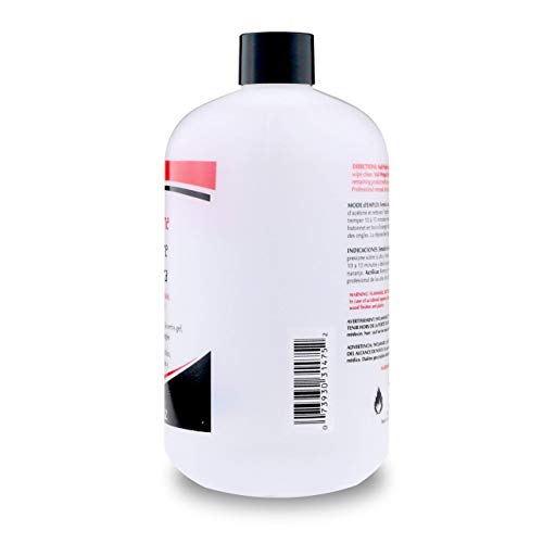 Supernail Pure Acetone Nail Polish Remover - Professional Strength for Acrylic, Gel & Dip Powder, Fast & Quick Gel Nail Polish Remover, 16 fl oz