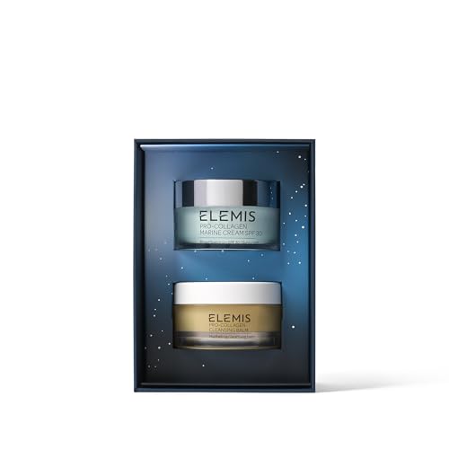 ELEMIS Pro-Collagen North Stars | Cleansing Balm & Marine Cream SPF 30 | Anti-Aging Skincare Duo, Hydrating Face Cleanser & Moisturizer Luxury Gift Set