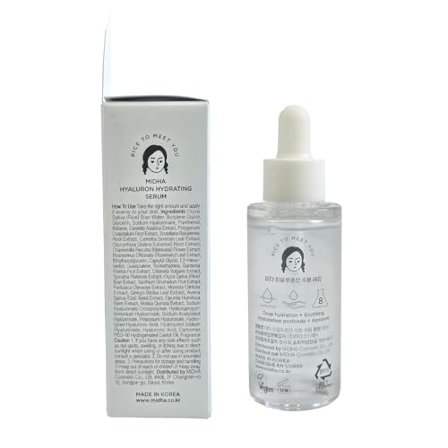 MIDHA Hyaluron Hydrating Serum, Deep & instant moisturizing, 8 layer hyaluronic acid contained, quick hydrating serum, vegan