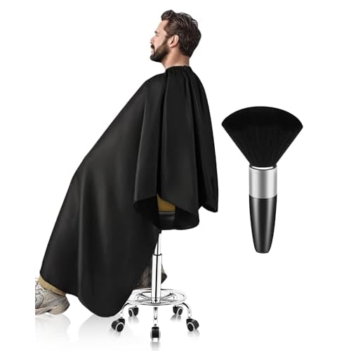 ULG Professional Hair Cutting Cape with Neck Duster Brush Waterproof Extra Large Size Salon Barber Cape Haircut Cape for Men
