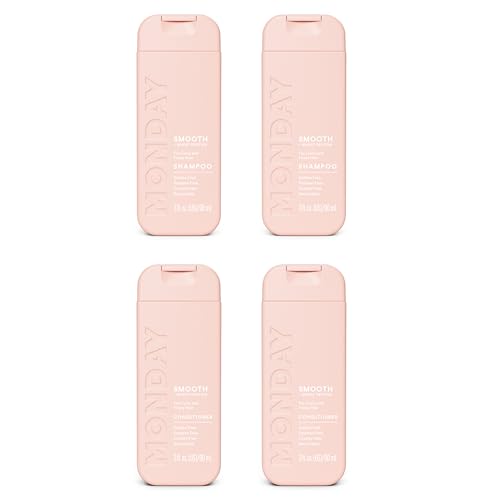 MONDAY Haircare SMOOTH Shampoo + Conditioner with Wheat Protein & Avocado Oil for Frizz-Prone Hair 90 mL (Dual Set)