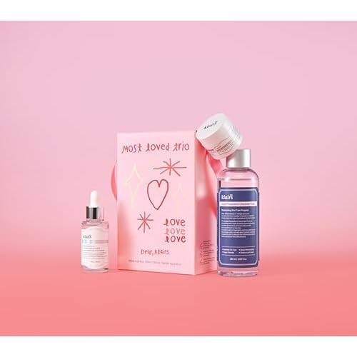 DearKlairs Most Loved Skincare Set - Unscented Toner, Vitamin Serum & E Mask | Korean Glass Skin Routine | Sensitive Skin-Friendly Gift | Hydrating, Revitalizing