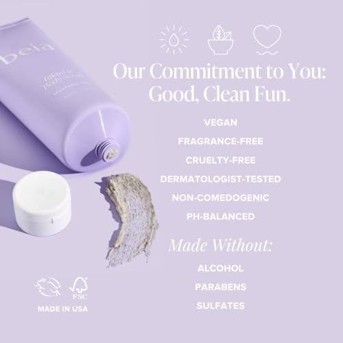 Beia Bikini & Body Scrub - Gentle Exfoliating Body Scrub with Glycolic Acid & Rice Extract - Fights Ingrown Hairs KP Bumps & Dry Skin - Hydrating & Soothing for Sensitive Skin 7.6 Oz
