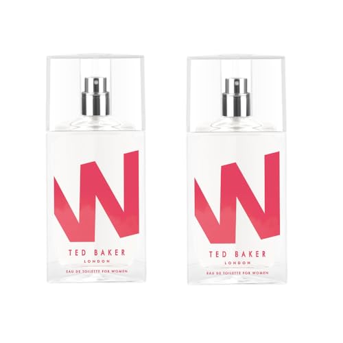 Ted Baker W EDT Duo Pack, Gentle and Sophisticated Fragrance, Fig Leaf, White Peony and African Violet Top Notes with Pink Orchid, Cassis and Raspberry Middle Notes, 2 x 2.54 fl oz