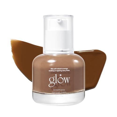 glow breathable blemish balm #brown : cruelty-free & artificial fragrance-free, essential oil-free, gluten-free, lightweight & hydrating bb cream that feels like skincare, 1 Fl Oz