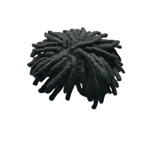 Afro Toupee for Black Braids Hair Pieces Curly Wave 8X10 Lace Base African American Mens Toupee Real Human Hair Piece Mens Wig Hair System (Afro Dreadlock)