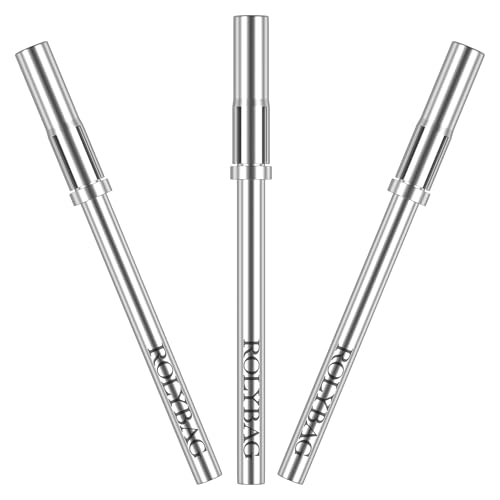 Rolybag Mandrel Nail Drill Bit, Mandrel Bit for Small Sanding Bands, 3/32'' Easy Off Mini Mandrel Bit for Nails, Suitable for Acrylic Nails Gel Manicures, Silver Mandrel Drill Bit 38mm x 3.1mm
