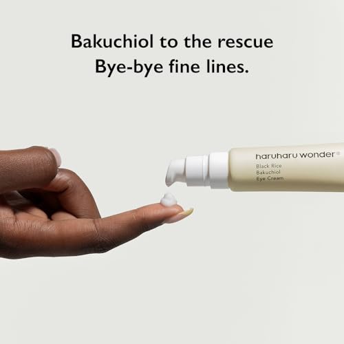 HARUHARU wonder Black Rice Bakuchiol Eye Cream, Smooths Fine Lines & Crow¡¯s Feet, Reduces Puffiness & Dark Circles, Lightweight Day and Night Care, Holiday Stocking Stuffer, 1.34 fl. oz (Duo Set)
