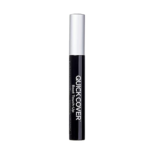RED by KISS Quick Cover Root Touch Up Rescue (Black 2 Pack), Mascara Natural Water-Resistant Temporary Gray Concealer Cover Up Brush for Hair Mustache & Beard, Formulated with Jojoba Oil