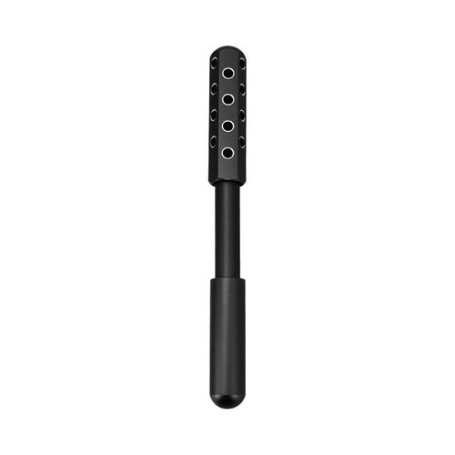 Betypura 24-Stone Facial Roller - Cooling Face & Neck Massager Tool for Skin Rejuvenation | 360° Contouring with Germanium Stones & Aircraft Aluminum | Portable 7.6" Beauty Roller - Black