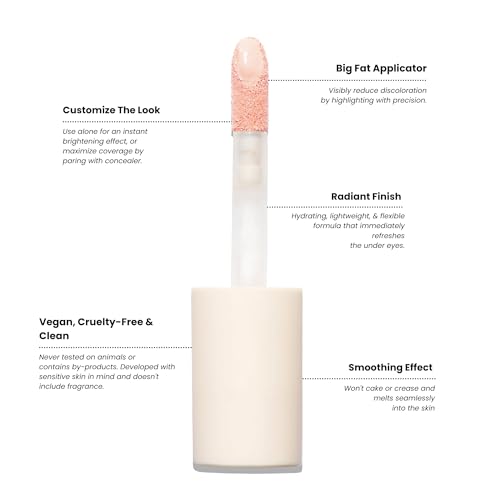 Half Caked Star Bright Liquid Under-Eye Brightener | creamy lightweight formula with light-medium coverage | 4.8ml / 0.17 fl oz (Beam Me Up)