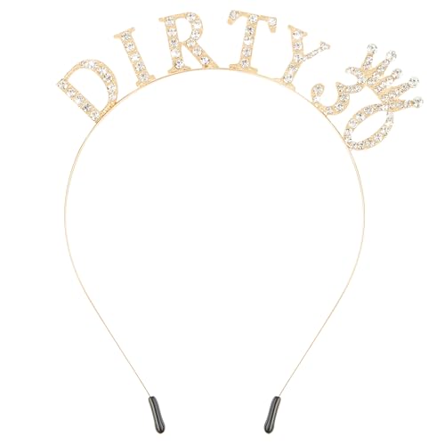30th Birthday Decorations for Her Dirty 30 Birthday Headband Tiara Queen Crown 30th Birthday Gifts
