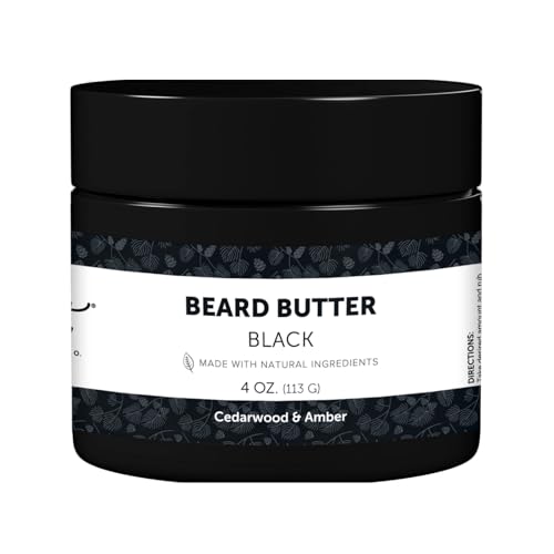 Detroit Grooming Co. Beard Butter for Men | Softens, Thickens & Hydrates with Safflower Oil & Shea Butter | Black Scent, 4oz