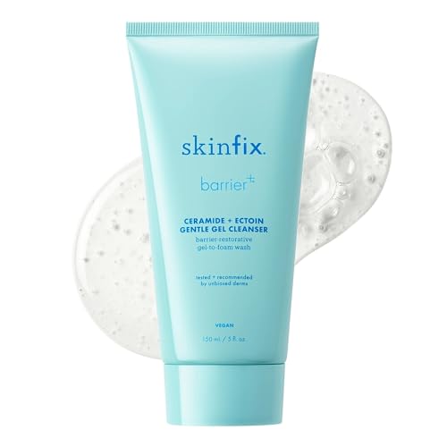 Skinfix Ceramide + Ectoin Gentle Gel Cleanser Mini - 5 oz - Removes Makeup & SPF - Cleanses & Hydrates Skin - Vegan, Cruelty Free