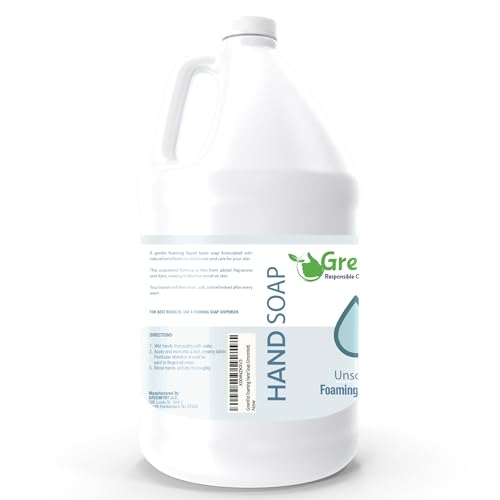 GreenFist Foaming Hand Soap Refills Unscented Jug Foam Refill Made in USA, 128 ounce (1 Gallon)