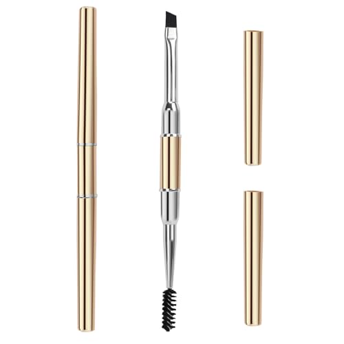 Unaone Eyebrow Brush - 2 PCS Professional Dual-Ended Angled Eye Brow Brush Applicator For Shaping and Filling Brows Lashes Eyeliner