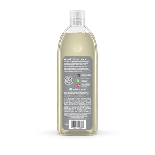 Method Premium Gel Hand Wash Refill, Vetiver + Amber, Recyclable Bottles, Biodegradable Formula, 34 fl oz (Pack of 4) (Packaging May Vary)