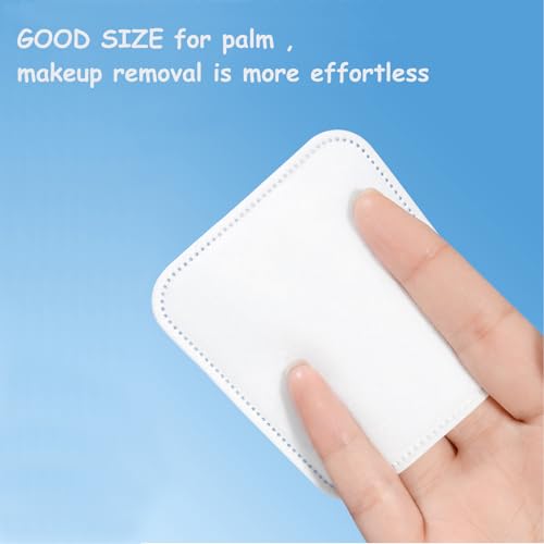 Square Cotton Pads 150 Counts Lager Size 100% Cotton Makeup Remove Pads Not to Shed or Fall Apart Face Cotton Pads Triple-Layer Design for Daily Skin Care,Lint-Free,7X7.5CM