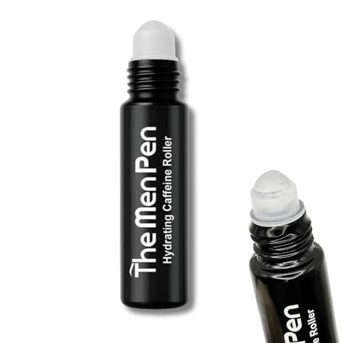 The Men Pen Refresher Kit | Eyebrow, Beard & Hair Filler + Caffeine Eye Roller + Razor 4-Pack, Waterproof, Long-Lasting, Sweat-Proof Grooming Essentials - Grey