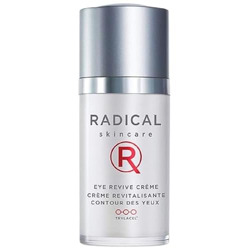 Radical Skincare Eye Revive Creme - 4 in1 Anti-Aging Solution Combats Wrinkles, Dark Circles, Puffiness, & Fine Lines - For All Skin Types Including Sensitive Skin - Paraben & Cruelty Free (0.5 Fl Oz)