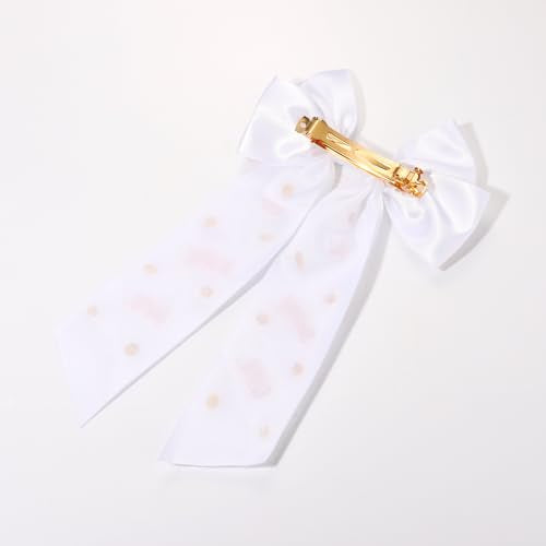 Birthday Hair Bows for Women Crown Birthday Girl Hair Bow Clips Crystal Pearl Star Jeweled Big Hair Bows Pink Bow Satin Hair Ribbons Accessories Gifts Party Favors (Pattern B3)