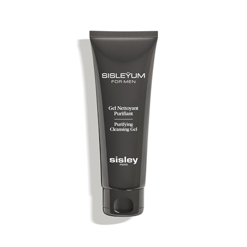 Sisley Paris Sisleyum Purifying Cleansing Gel - Facial Cleanser for Men - Easy-to-Rinse, Foaming Face Wash for Smooth, Clear Skin - Light Fragrance with Woody Notes - 125 mL