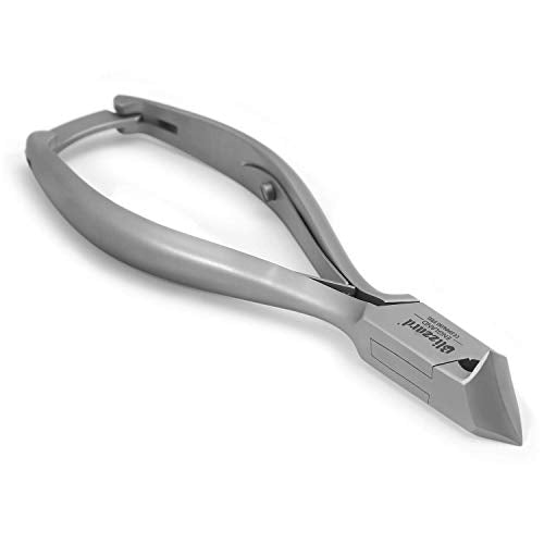 Nail Clippers for Men with Thick or Ingrown Toenails ? Blizzard Podiatrist Toenail Clipper Set German Forged ? 5.5 inch Heavy Duty Nail Cutter ? Moon Head Smooth Handles - Hospital Grade