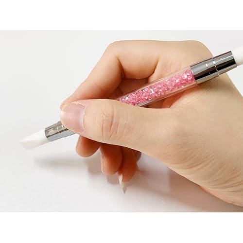 Resin Nail Art Palette with 5Pcs Nail Art Sculpture Pen Dual Tipped Silicone Nail Tools, Nail Art Acrylic Pen Silicone Brushes for Resin, Nail Art Tools for Design Nail Foil Carving Drawing