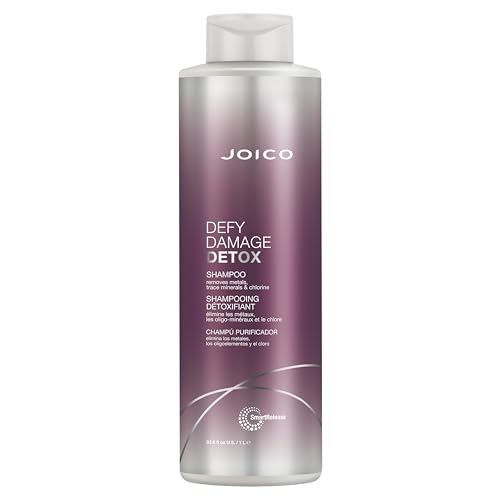 Joico Defy Damage Detox Shampoo | Removes Chlorine, Hard Water Residue, Product Buildup, Metals, & Trace Minerals | Strengthens Bonds & Preserves Hair Color | Vegan | Sulfate-Free