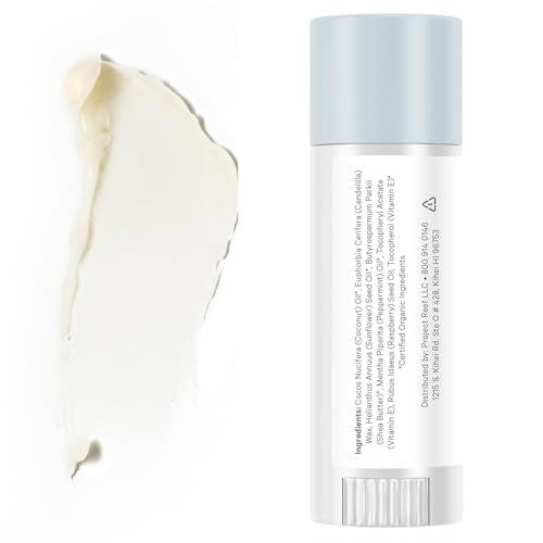 Project Reef Herbal Peppermint Lip Balm ? Vegan, Reef-Safe & Hydrating Lip Care with Organic Peppermint, Shea Butter & Vitamin E ? Natural Sunburn Relief & Daily Care, 0.15 oz, 2 Pack
