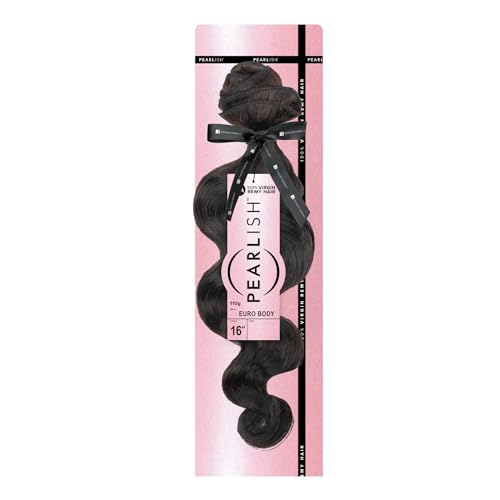 Sensationnel Pearlish bundle human hair - euro body deep pearl conditioned 15a soft remy beauty supply sew in or glue on bundles (24 Inch, NATURAL/BLACK)