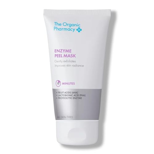 The Organic Pharmacy Enzyme Peel Mask with Vitamin C & Papaya, Nourishes Skin While Exfoliating to Reduce Acne and Fine Lines 2.03 fl. oz. / 60 ml