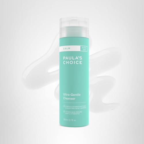 Paula's Choice CALM Ultra-Gentle Face Cleanser for Sensitive Skin, Facial Wash, Calms + Soothes Redness, Daily Face Wash for Rosacea-Prone & Eczema-Prone Skin, & Fragrance-Free, 6.7oz