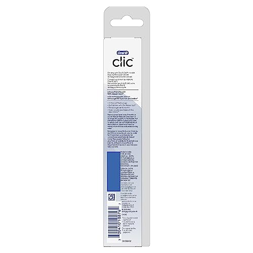 Oral-B Clic Toothbrush Sensitive Clean Replacement Brush Heads, White, 2 Count (Pack of 3)