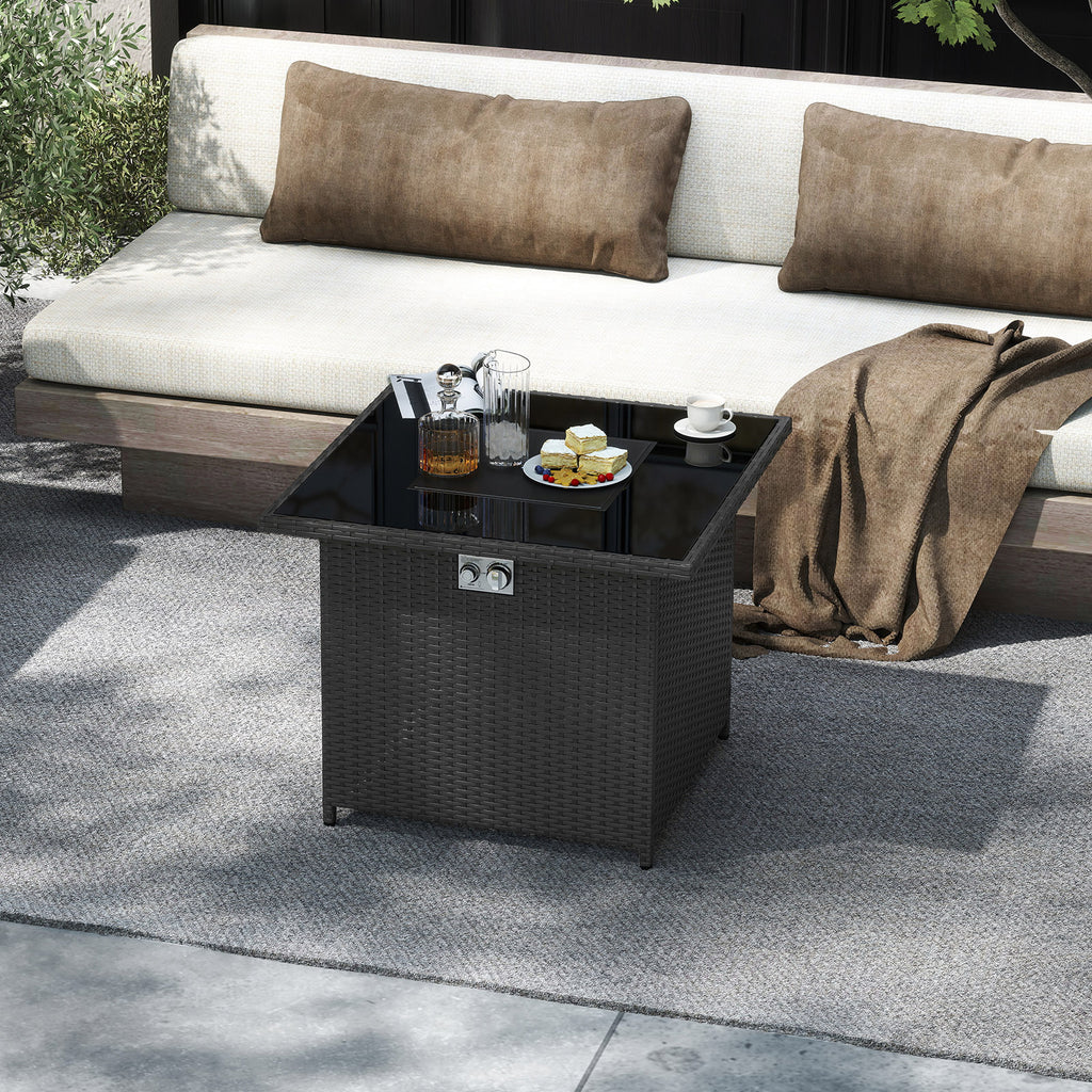 32.5" Propane Fire Pit Table 50000 BTU - Black