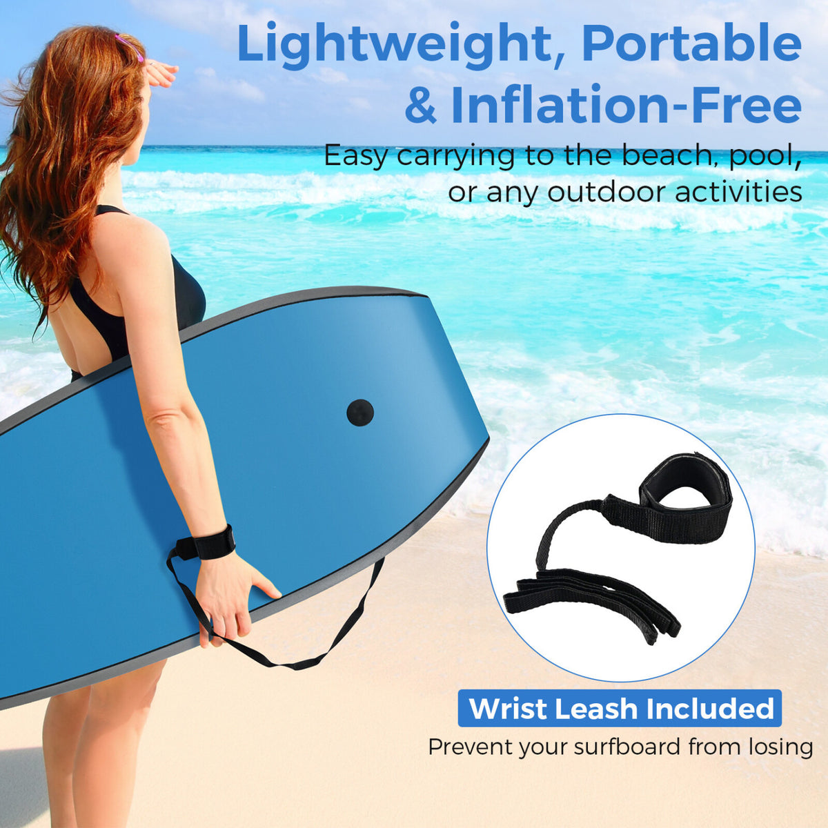 Lightweight Body Board with EPS Core 33/37/41 Inches - Multicolor, S Variation