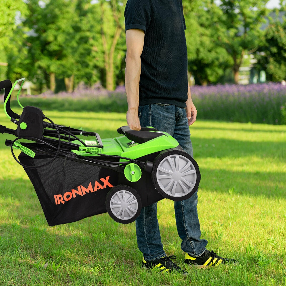 15 Inch 13 Amp Electric Scarifier with Collection Bag and Removable